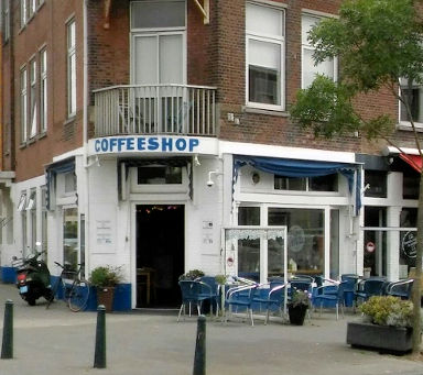 Blue and White coffee shop